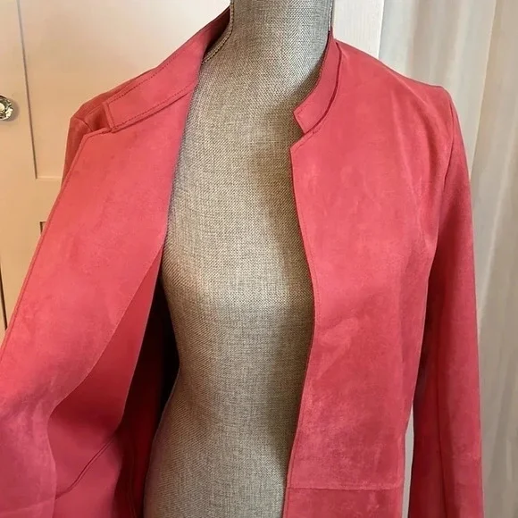 H&M NWOT Faux Suede Jacket Tie Belt Limited Edition, Size 10 - Picture 4 of 11